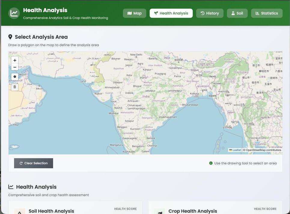 Vegetation Index Monitoring System - crop health analysis